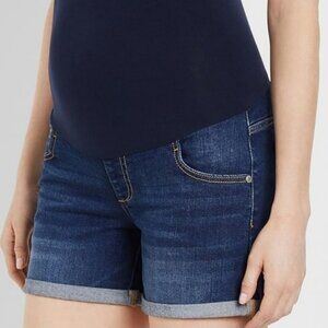 EUC Indigo Blue Maternity Shorts - Small